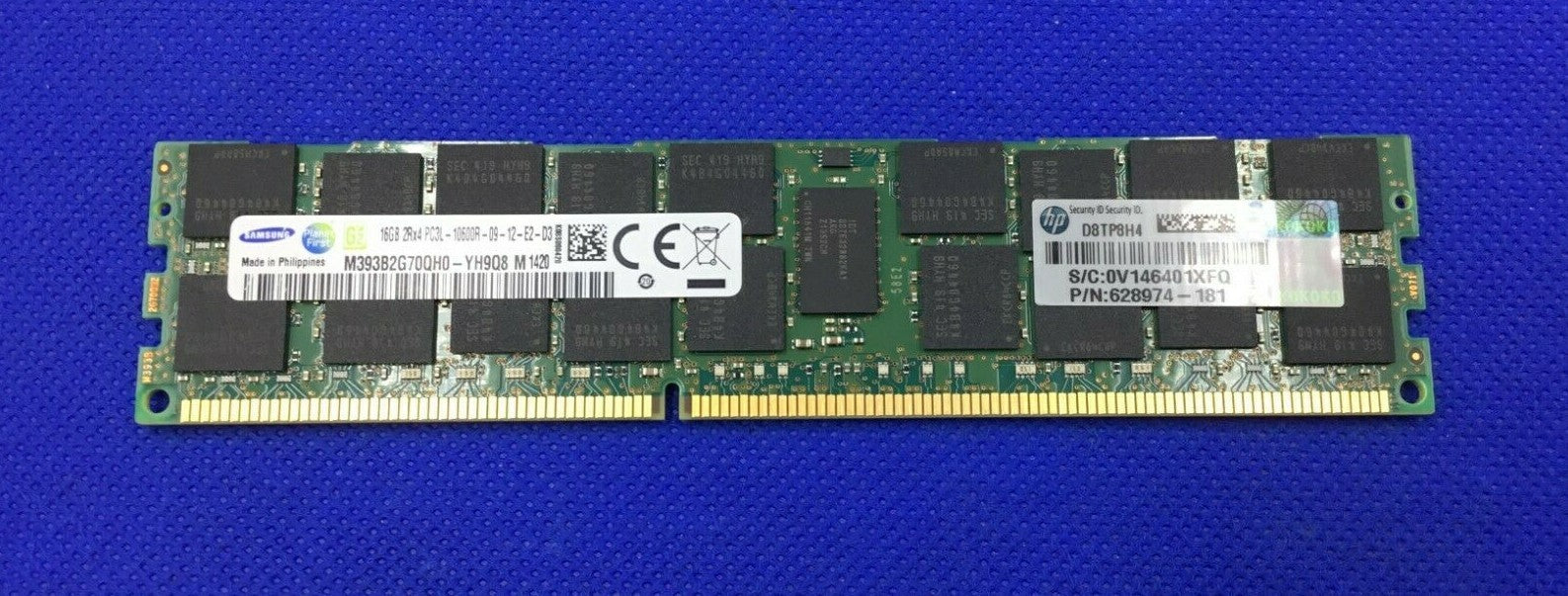 628974-181 HP 16GB (1X16GB) 2RX4 PC3L-10600R DDR3 MEMORY 632202-001 627808-B21