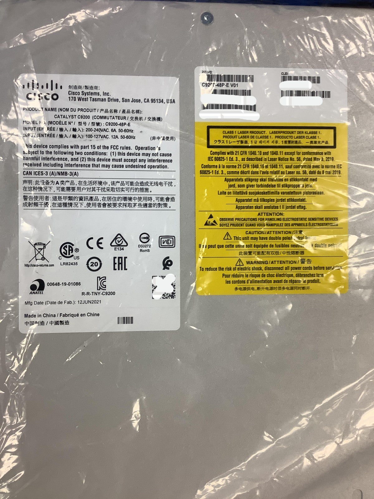 NOB C9200-48P-E Cisco C9200-48P-E Catalyst 9200 48-Port PoE+ Network Essentials