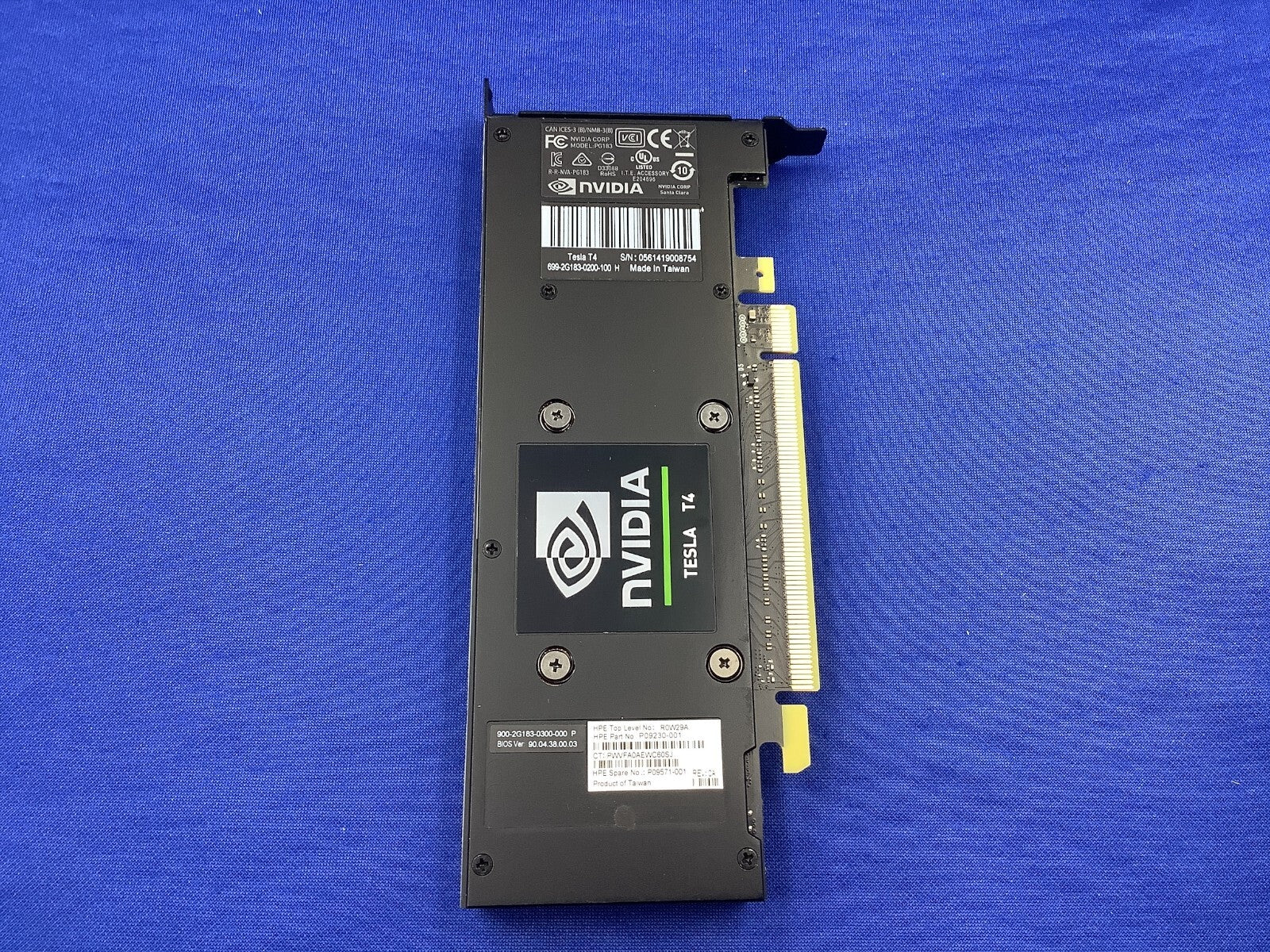 P17819-B21 HP NVIDIA Tesla T4 16GB GDDR6 GPU Graphics P09571-001 R0W29A