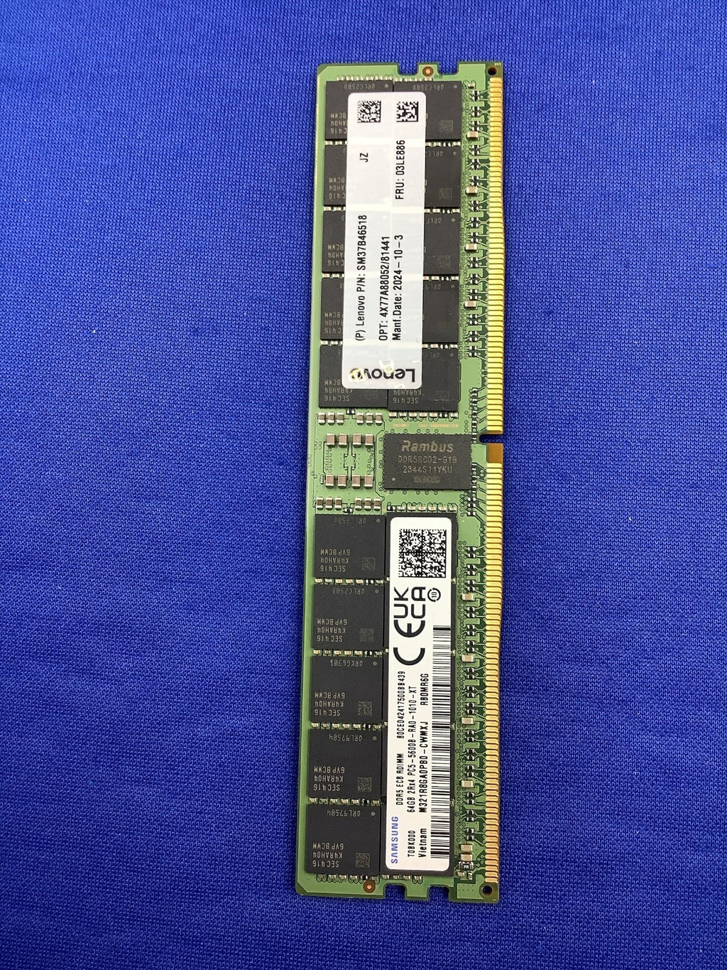 Lenovo 03LE886 64GB DDR5-5600 PC5-44800 2Rx4 ECC RDIMM Server Memory