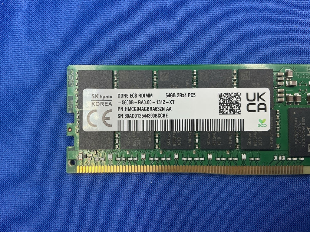 HMCG94AGBRA632N HYNIX 64GB (1X64GB) 2RX4 PC5-5600B RDIMM MEMORY