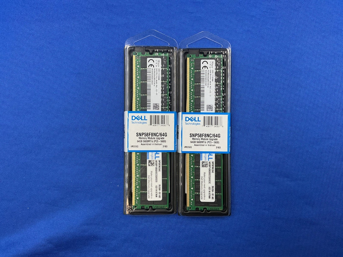 SNP58F8NC/64G Dell 64GB (1X64GB) 2RX4 PC5-5600B RDIMM MEMORY
