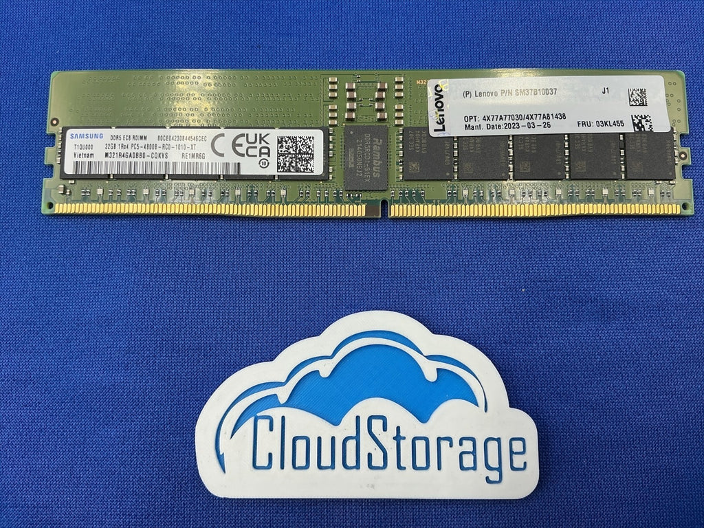 Lenovo 03KL455 32GB DDR5-4800 ECC RDIMM Samsung M321R4GA0BB0-CQK