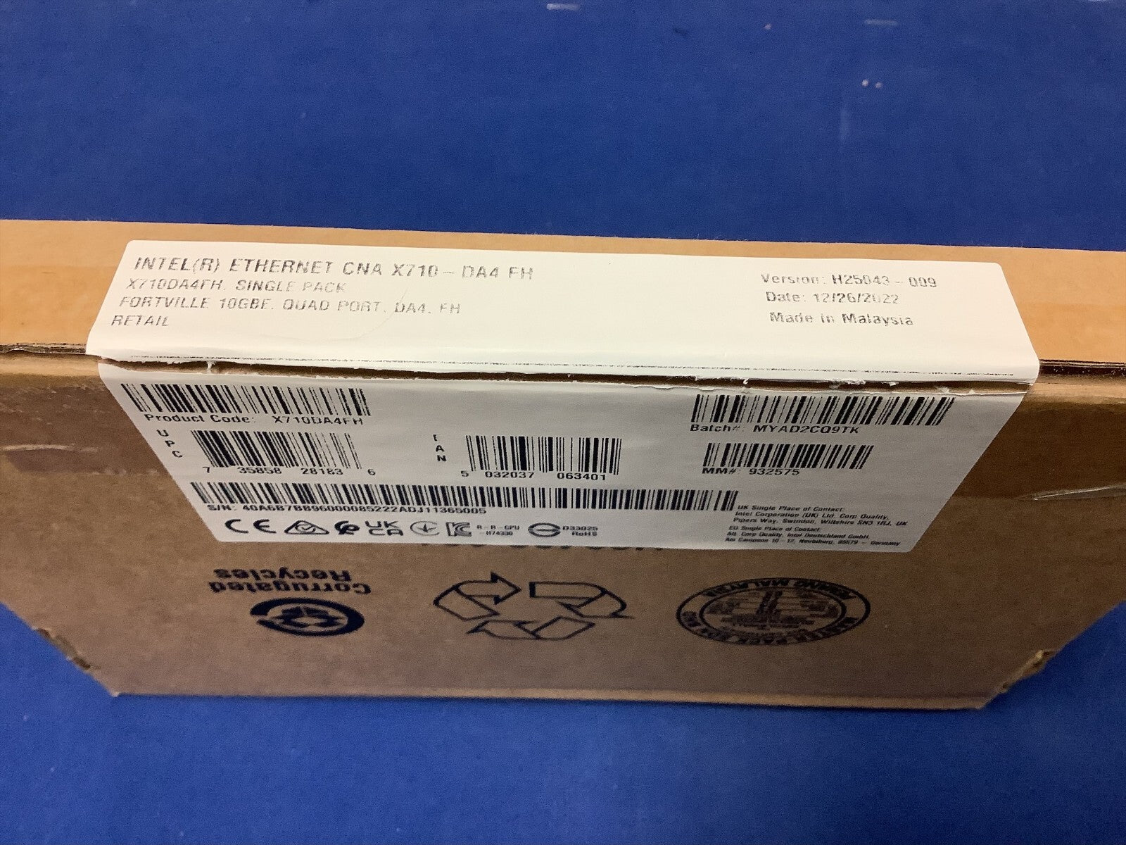 NOB X710-DA4FH Intel Quad port Ethernet Converged Network Adapter X710DA4FH