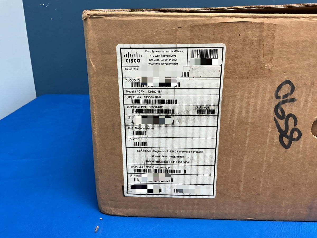 New Open C9300-48P-M Cisco Meraki Catalyst 9300 48 Port PoE+ Network Switch