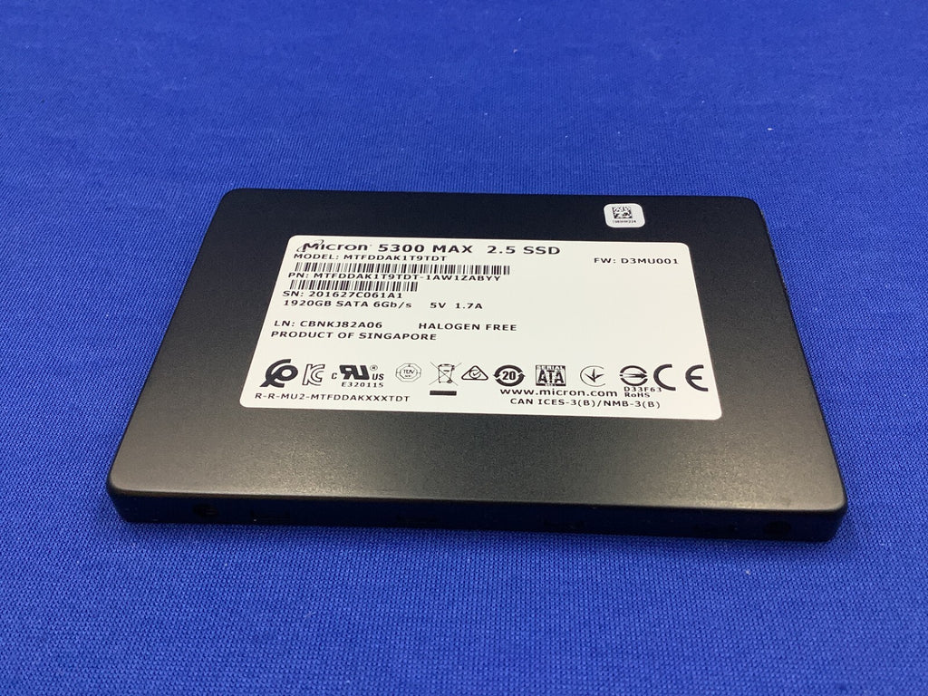 MTFDDAK1T9TDT Micron 5300 MAX 1.92TB SATA 6Gb/s 2.5" Internal SSD