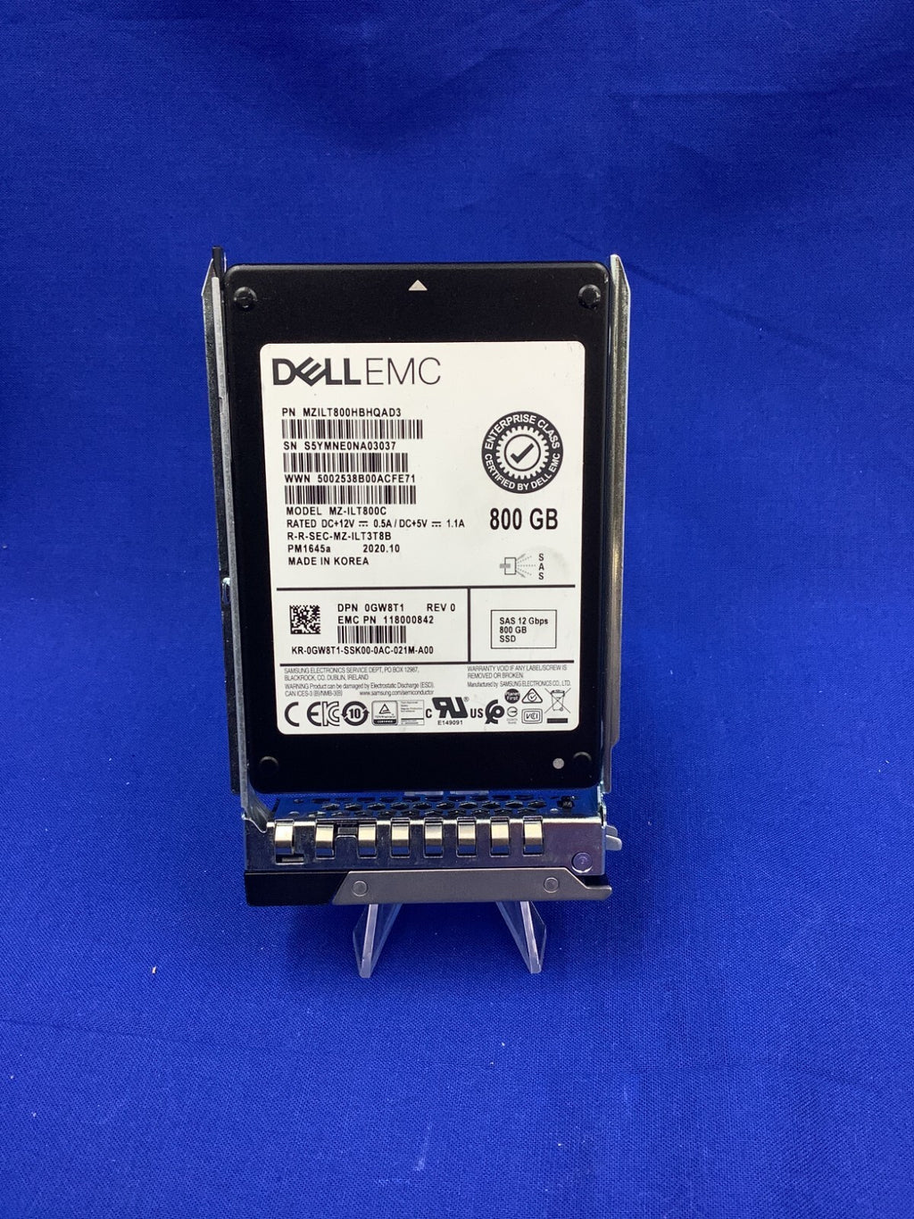 GW8T1 Dell EMC 800GB SAS 12Gbps Mixed Use 2.5" SSD 0GW8T1 MZ-ILT800C 0GW8T1