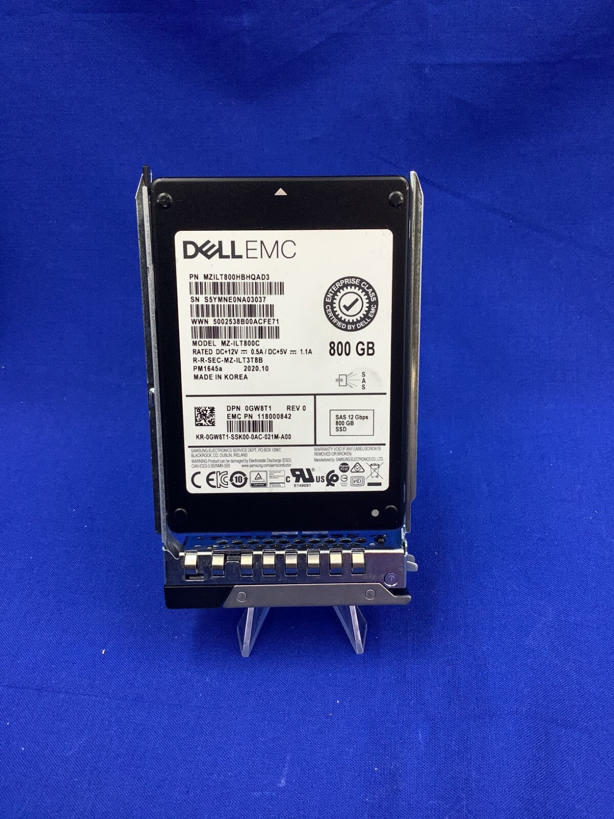 GW8T1 Dell EMC 800GB SAS 12Gbps Mixed Use 2.5" SSD 0GW8T1 MZ-ILT800C 0GW8T1
