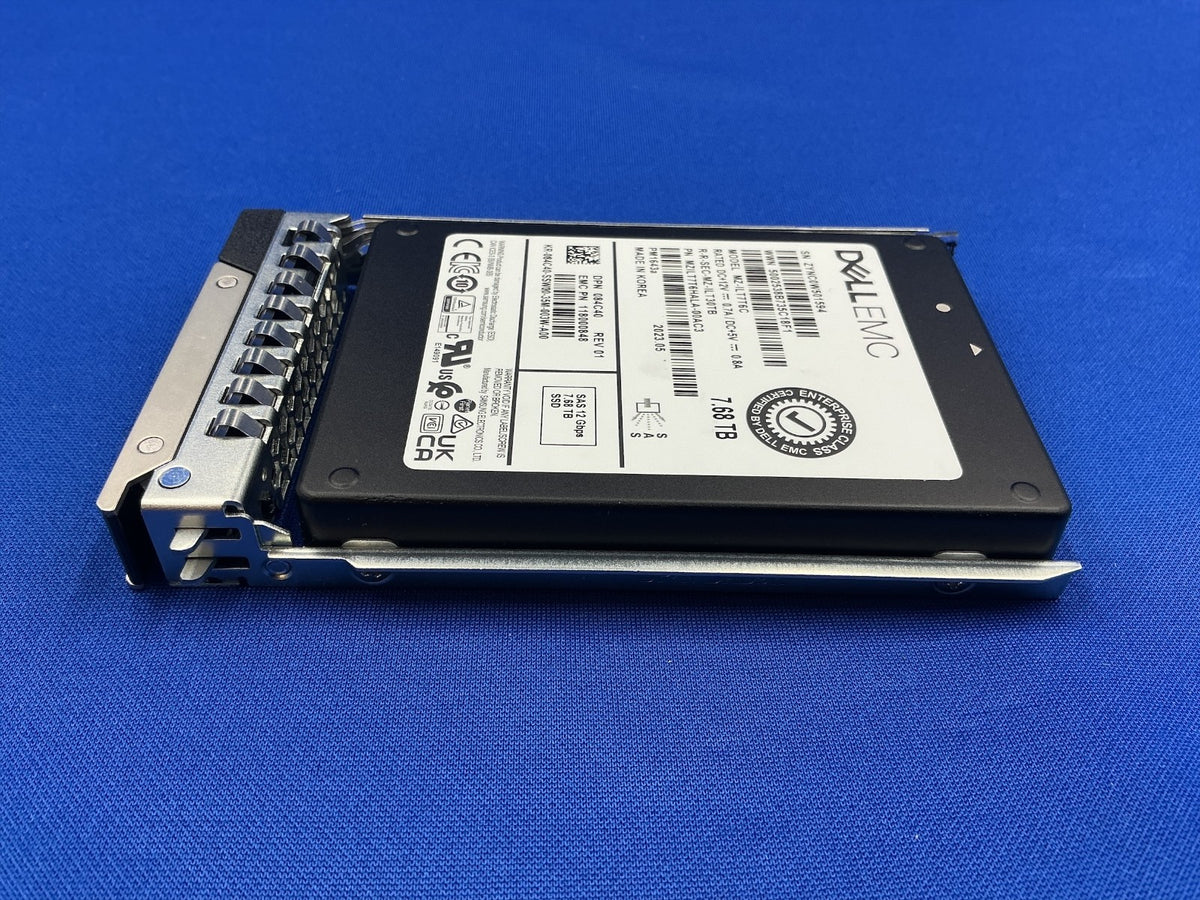 84C40 Dell 7.68TB SAS 12Gbps Read Intensive 2.5" SSD PM1643a MZ-ILT7T6C w/Gen14