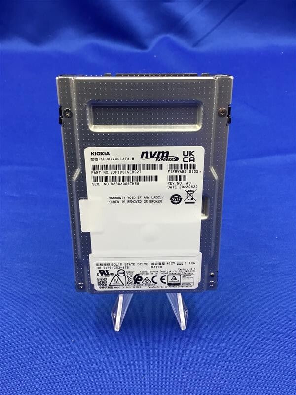 KCD8XVUG12T8 Kioxia CD8-V Series 12.8TB Mixed Use PCIe 4.0 x4 (NVMe) 3DWPD 2.5