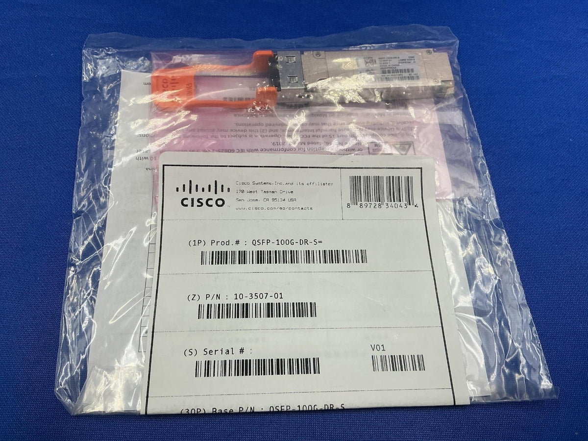 QSFP-100G-DR-S CISCO 100GBASE-DR QSFP28 SMF 1310nm 500m Transceiver 10-3507-01