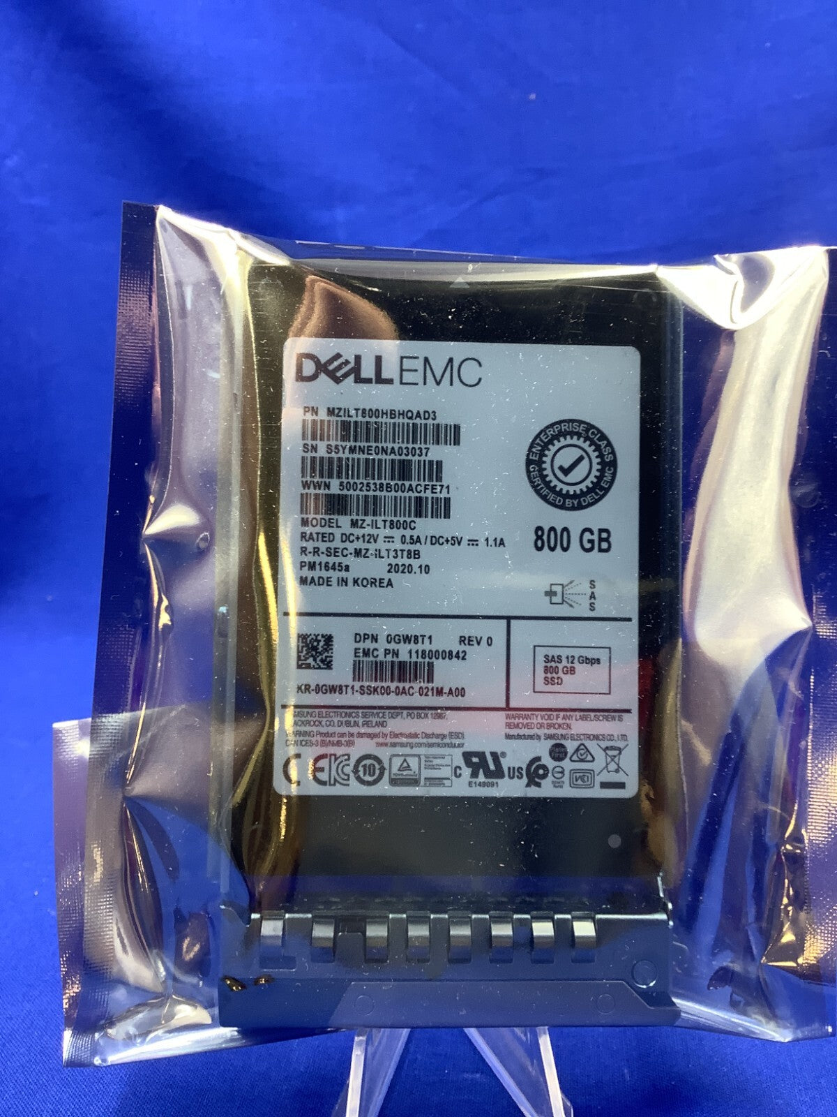 GW8T1 Dell EMC 800GB SAS 12Gbps Mixed Use 2.5" SSD 0GW8T1 MZ-ILT800C 0GW8T1
