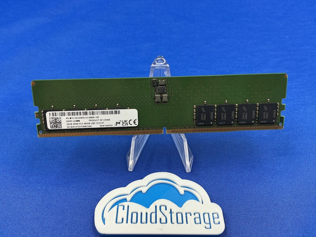 MTC16C2085S1UC48BA1 MICRON 32GB (1X32GB) 2RX8 PC5-4800B UDIMM Desktop MEMORY