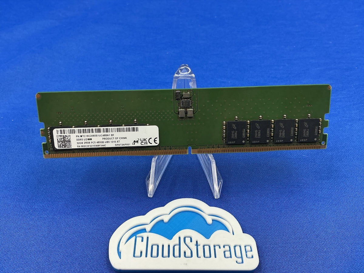 MTC16C2085S1UC48BA1 MICRON 32GB (1X32GB) 2RX8 PC5-4800B UDIMM Desktop MEMORY