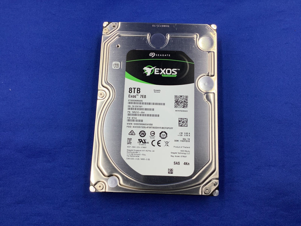 ST8000NM0095 Seagate Exos 7E8 8TB 7.2K SAS 12Gb/s 256MB SED 3.5" 4Kn HDD