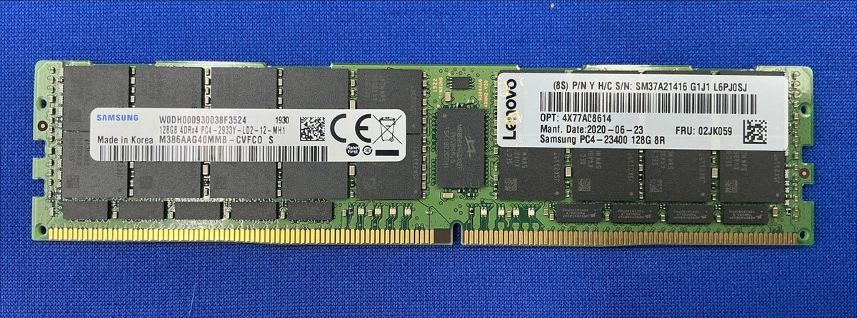 02JK059 LENOVO 128G (1X128GB) 4Rx4  PC4-2933Y LR MEMORY 4X77AC8614