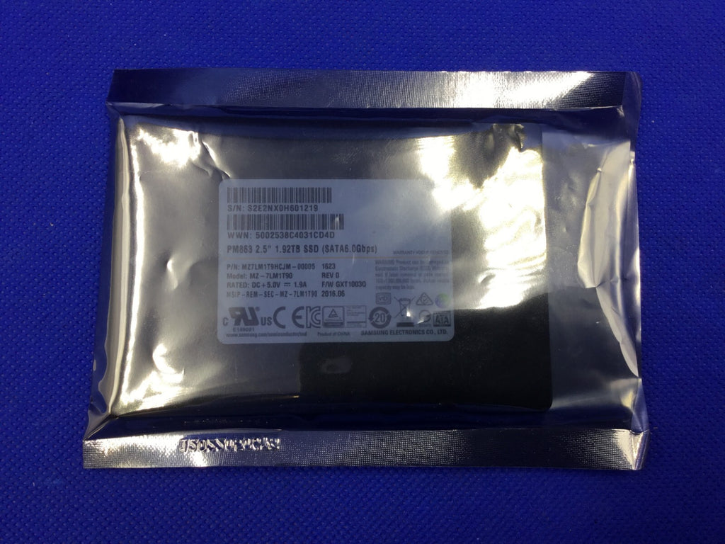 MZ-7LM1T90 SAMSUNG PM863 1.92TB 2.5'' SATA 6.0Gbps SSD MZ7LM1T9HCJM