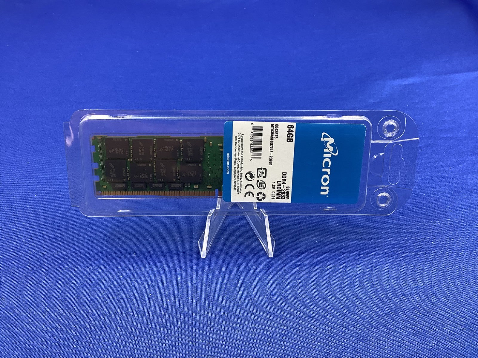 MTA36ASF8G72LZ-2G9B1 MICRON 64GB (1X64GB) 2RX4 PC4-2933Y LRDIMM MEMORY