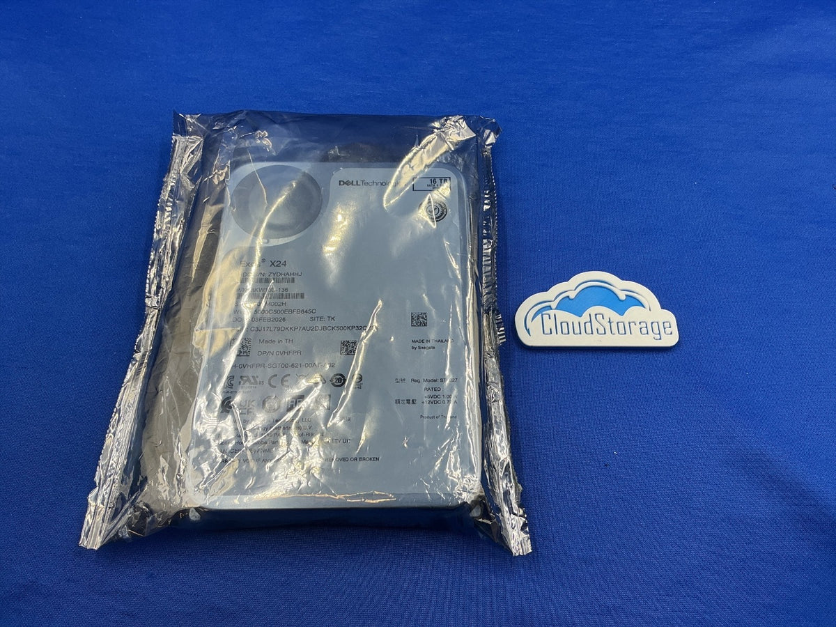 VHFPR DELL Seagate Exos X24 16TB 7.2K SATA 6Gbps 3.5 512e HDD ST16000NM002H