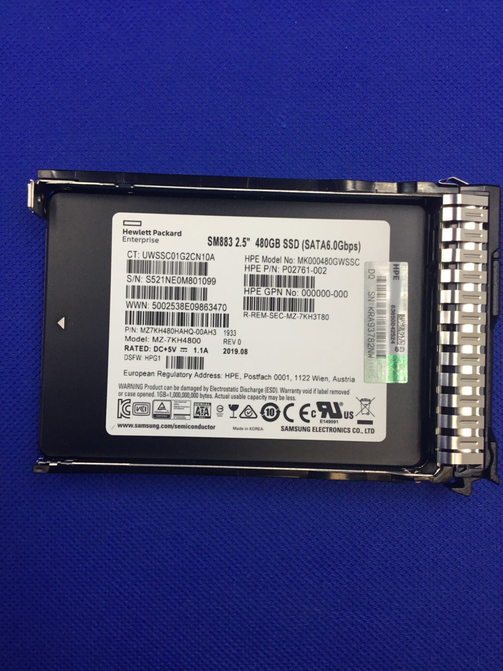 P09712-B21 HPE 480GB SATA 6G MIXED USE SFF SC SSD P09907-001 MK000480GWSSC