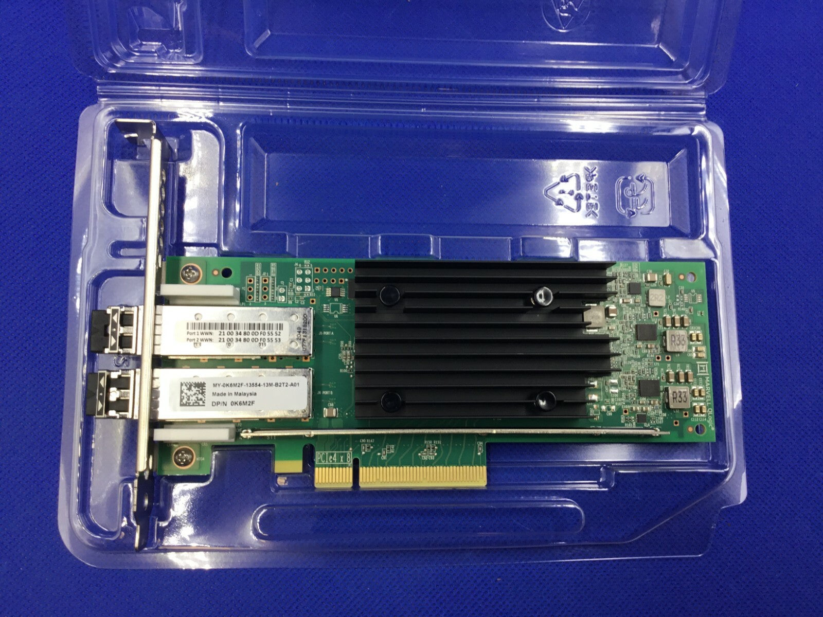 DELL QLE2772 QLOGIC Enhanced 32GFC DUAL Port PCIe® 4.0 FC HBA K6M2F 0NMDJF