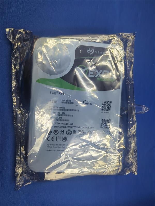ST24000NM002H Seagate Exos X24 24TB 7.2K RPM SATA 6Gb/s 512MB 3.5'' 512e HDD New