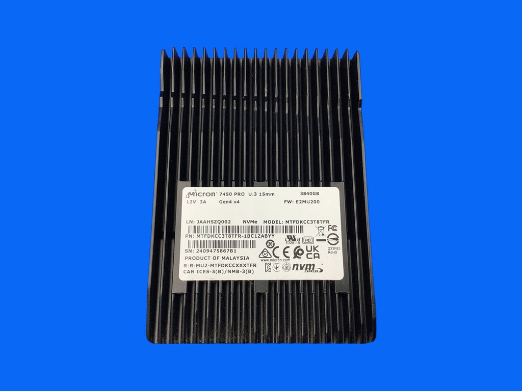 MTFDKCC3T8TFR  Micron 7450 PRO Series 3.84TB U.3 PCIE4.0 NVME 2.5in SSD