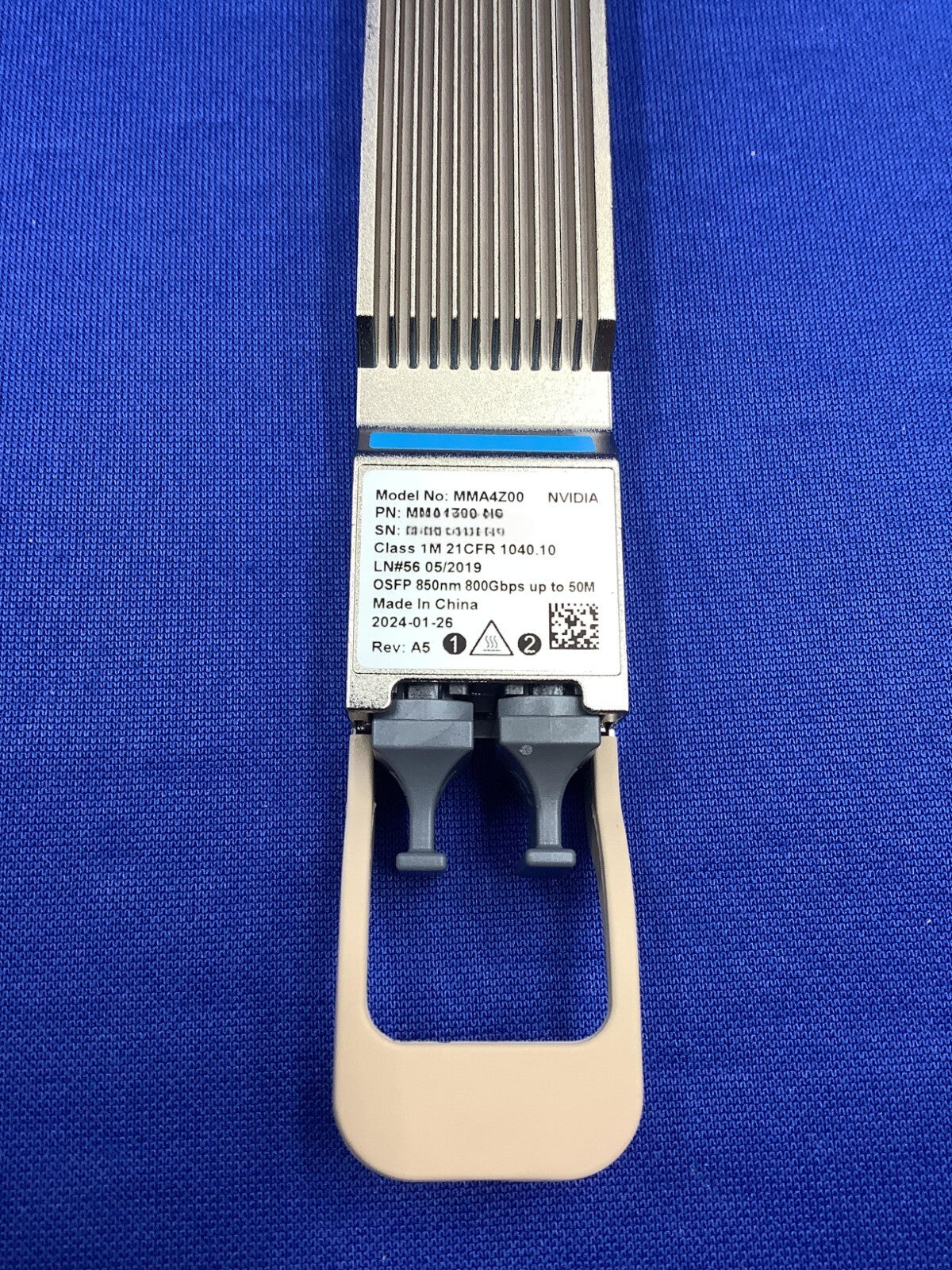 Brand New MMA4Z00-NS NVIDIA 800Gb/s Twin-port OSFP, 2x400Gb/s Multimode SR8 50m