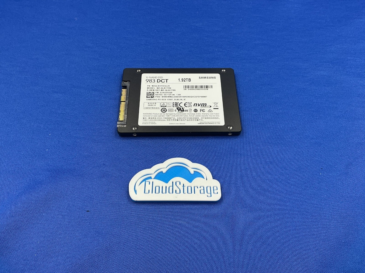 Samsung 983 DCT MZ-QLB1T9N 1.92TB U.2 PCIe 3.0 NVMe SSD MZQLB1T9HAJR