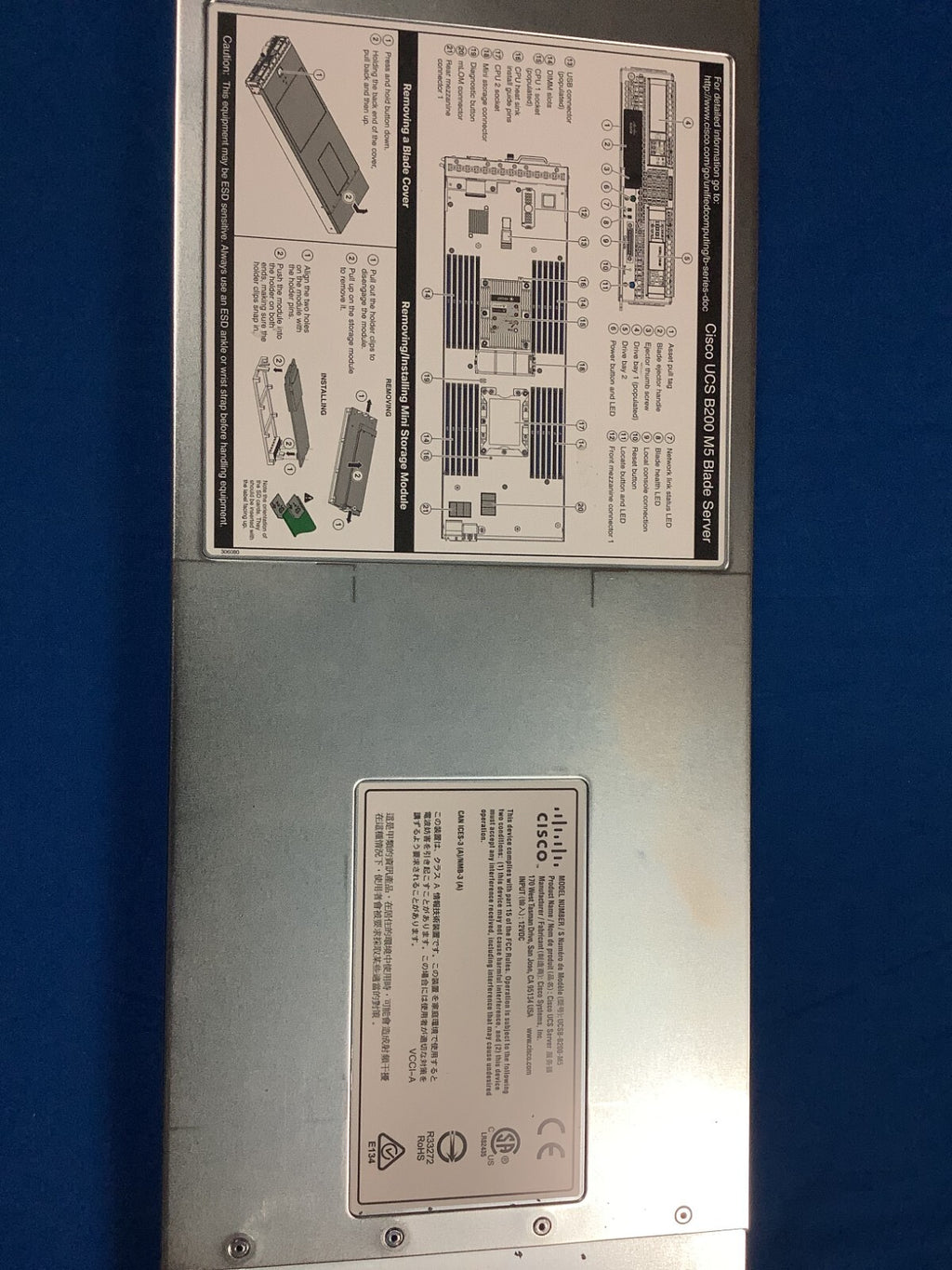 Cisco UCSB-B200-M5 Blade Server  73-17637-12 CTO Chassis