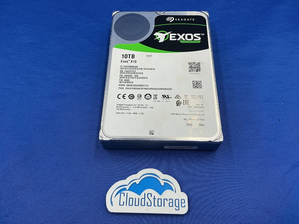 ST10000NM0206 SEAGATE Exos X10 10TB 7.2K SAS 12Gb/s 3.5IN 4Kn HDD 2AA202-005