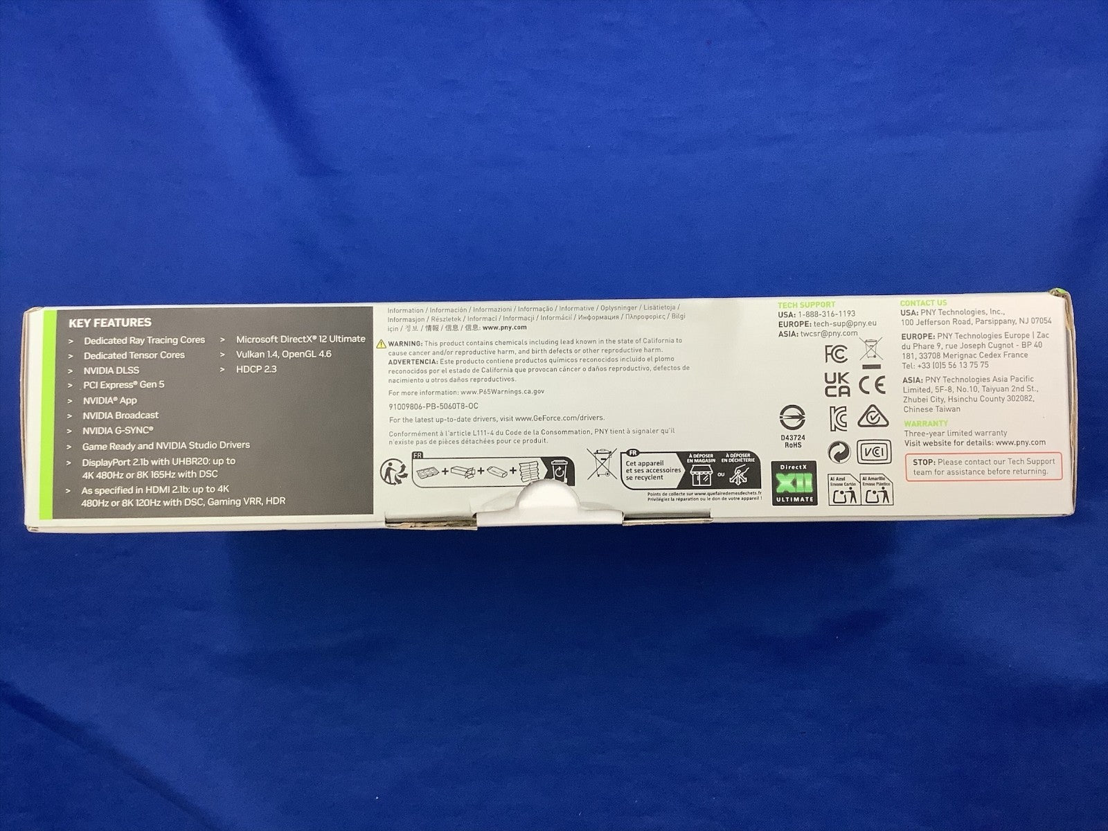 NVIDIA PNY GeForce RTX 5060Ti 8GB Overclocked Graphics card VCG5060T8DFXPB1-O
