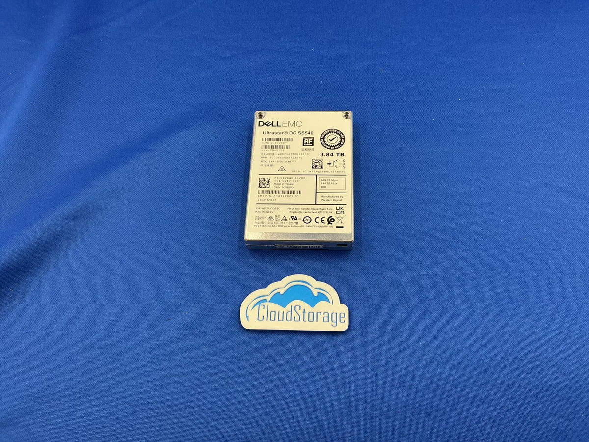 CVDWD 0CVDWD DELL EMC DC SS540 3.84TB SAS 12Gbps RI 2.5" SSD WUSTVA138BSS200