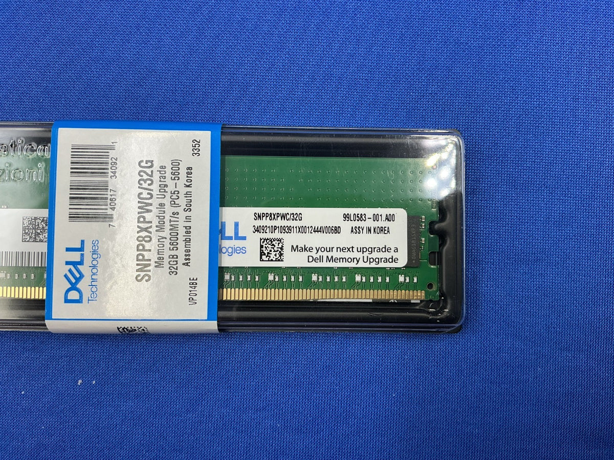 SNPP8XPWC/32G  Dell 32GB (1X32GB) 2Rx8 PC5-5600B RDIMM MEMORY