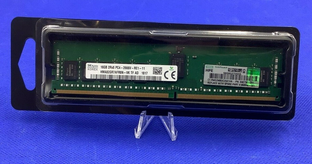 840756-091 HPE 16GB 2Rx8 PC4-2666V DDR4-2666 Reg Memory 835955-B21 868846-001