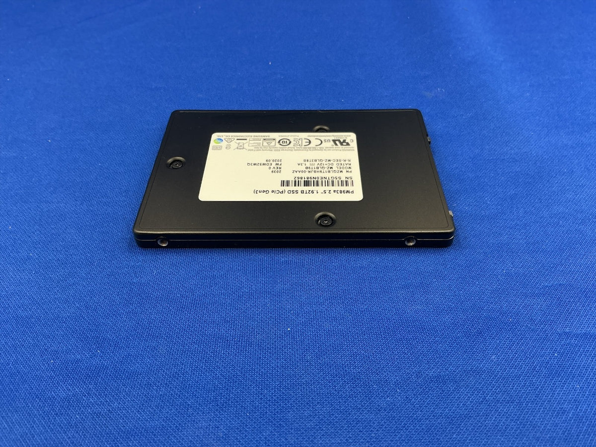 MZ-QLB1T9B Samsung 1.92TB PM983a Series PCIe 3.0 x4 NVMe SSD MZQLB1T9HBJR