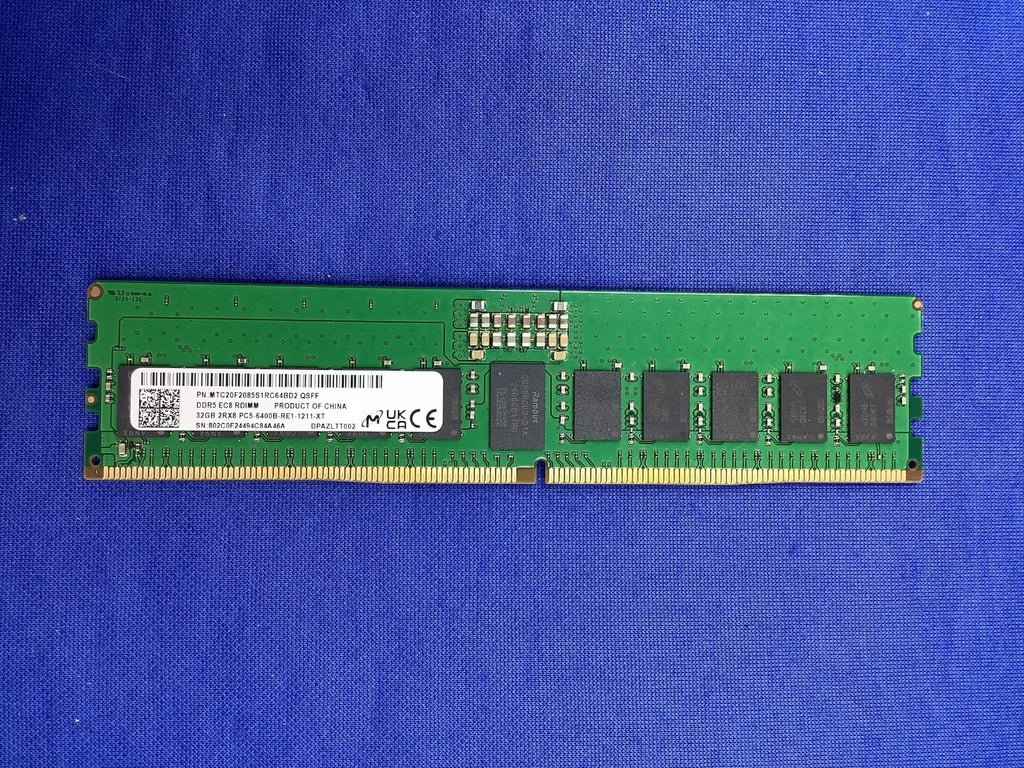 MTC20F2085S1RC64BD2  MICRON 32GB (1X32GB) 2Rx8 PC5-6400B RDIMM MEMORY