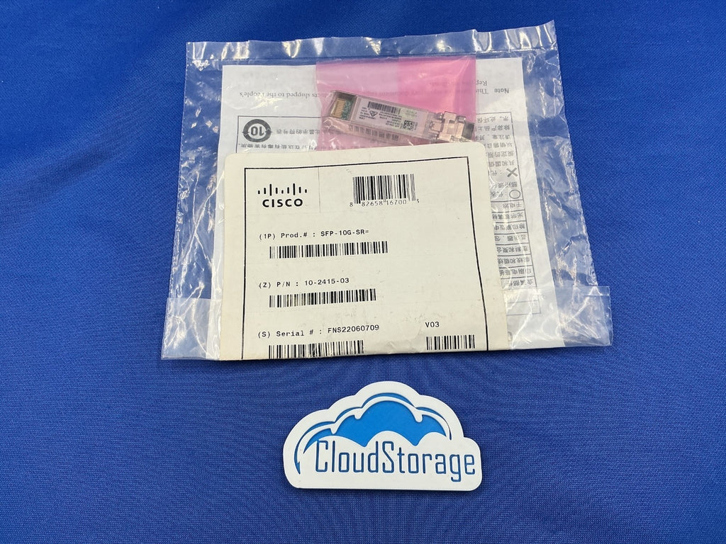 SFP-10G-SR Orginal Cisco SFP-10G-SR 10-2415-03 V03 10GB SR SFP MODULE 10-2415-03