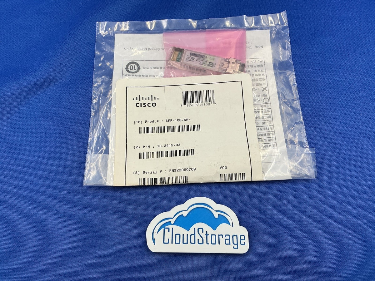 SFP-10G-SR Orginal Cisco SFP-10G-SR 10-2415-03 V03 10GB SR SFP MODULE 10-2415-03