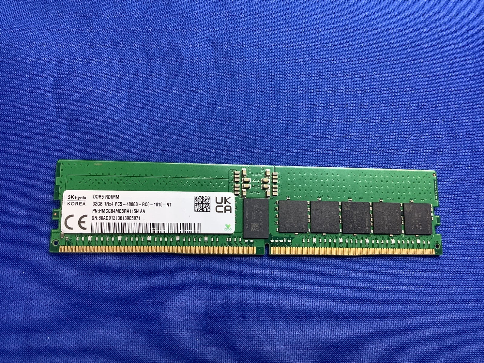 HMCG84MEBRA115N HYNIX 32GB (1X32GB) 1RX4 PC5-4800B ECC RDIMM MEMORY