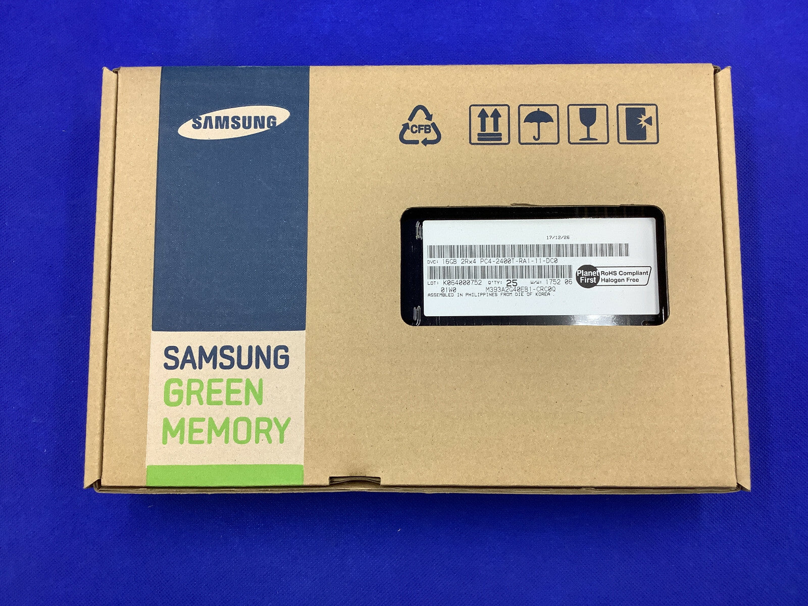 NEW  SAMSUNG  M393A2G40EB1-CRC 16GB (1X16GB) 2RX4 PC4-2400T DDR4 MEMORY