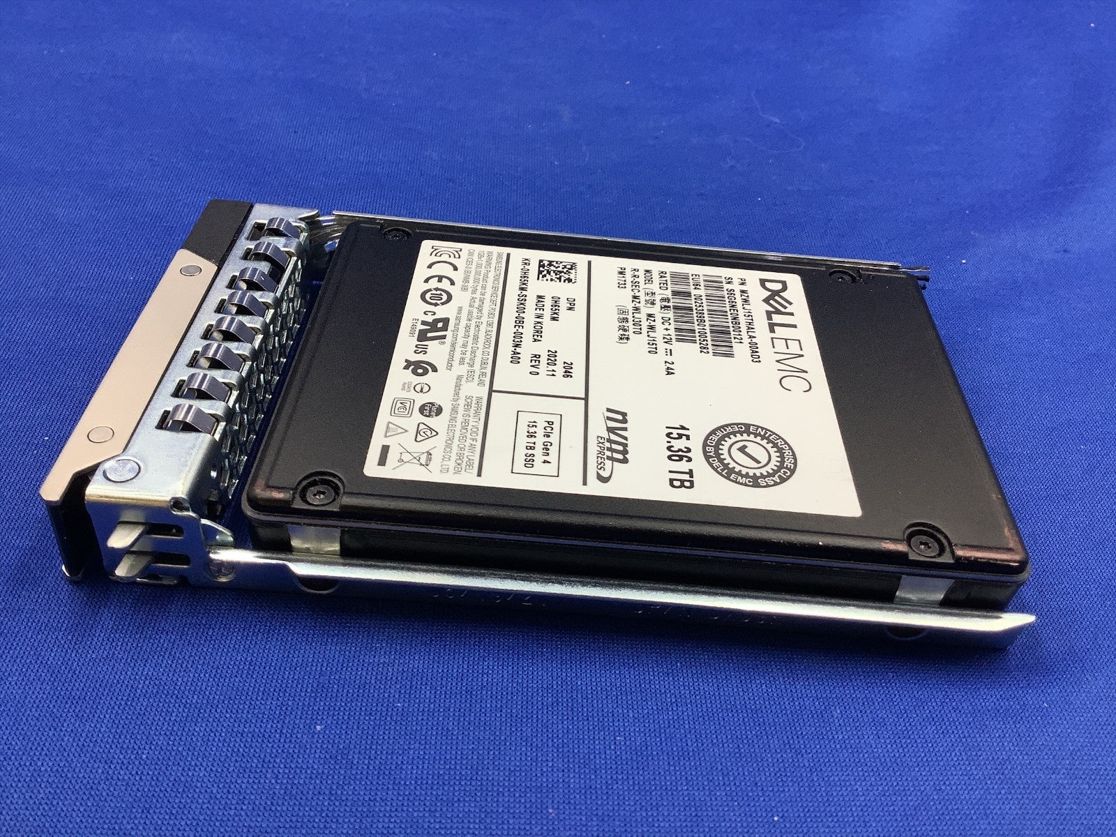 H65KM DELL EMC Samsung PM1733 15.36TB Nvme PCIe Gen4 2.5'' SSD 0H65KM MZ-WLJ15T0
