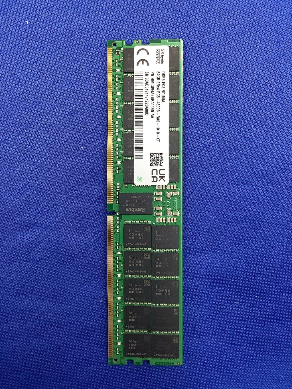 HMCG94AEBRA119N HYNIX 64G (1X64GB) 2RX4 PC5-4800B RDIMM MEMORY
