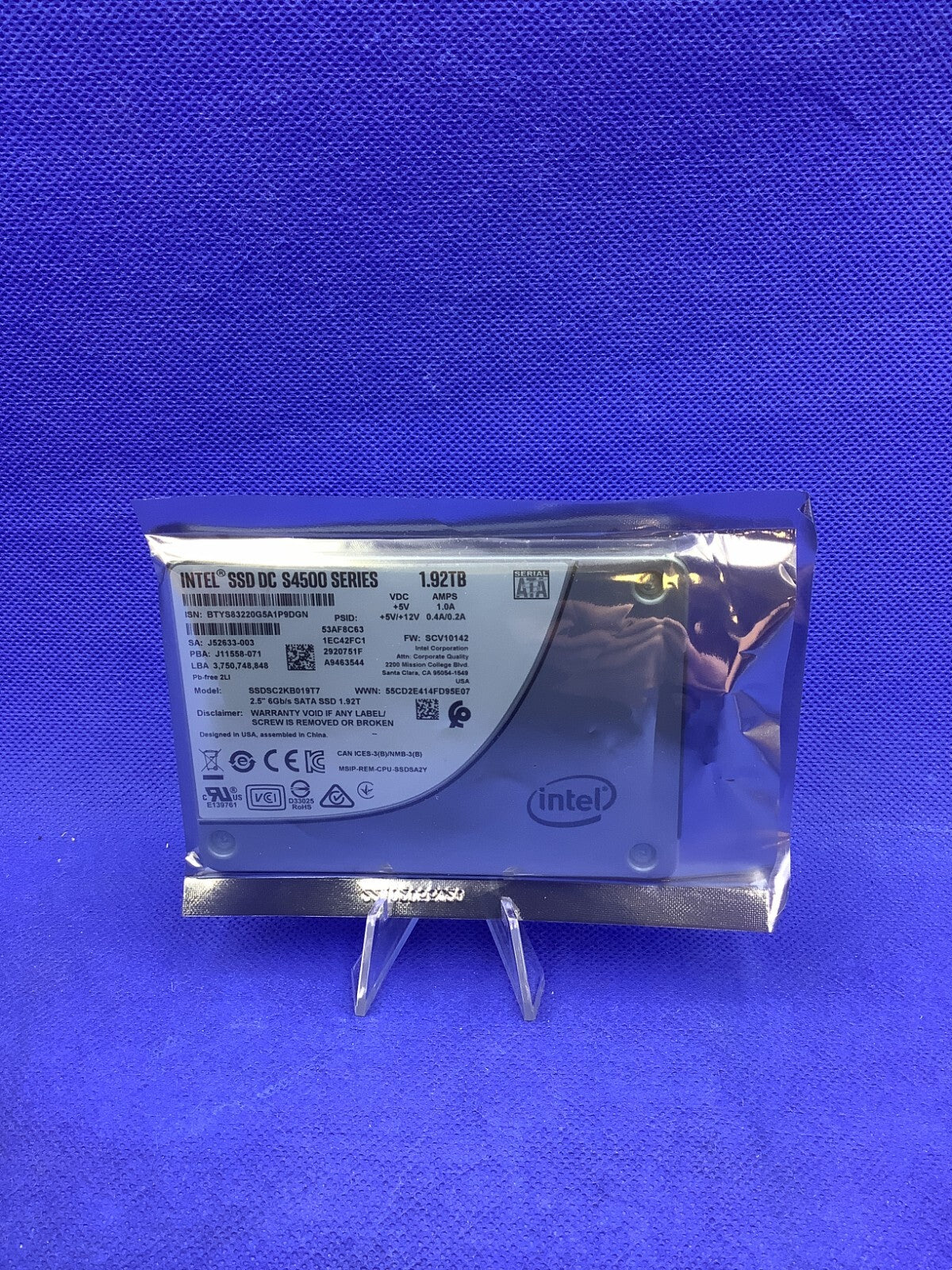 Intel DC S4500 1.92TB SATA 6Gbps 2.5in SSD