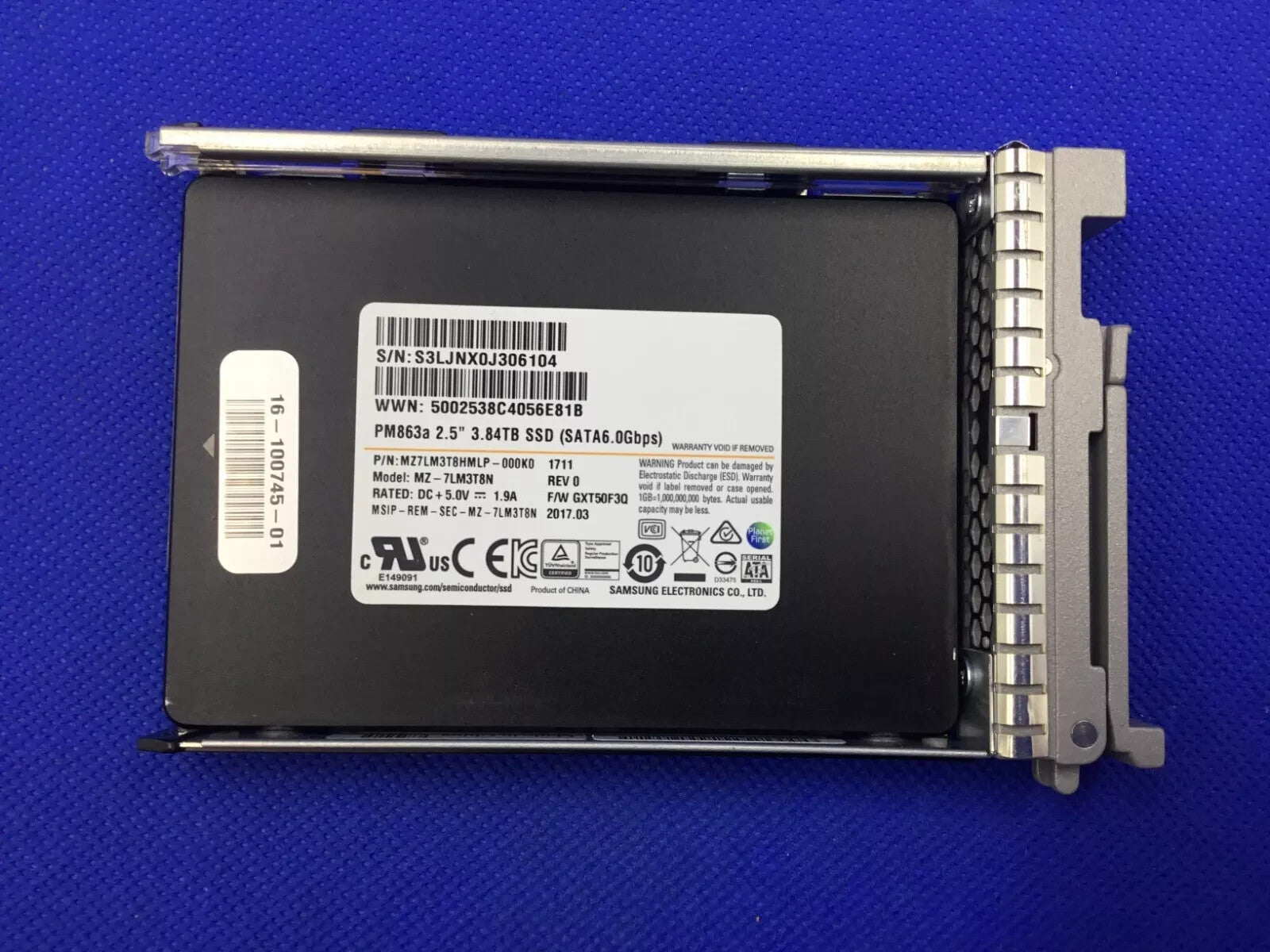 MZ-7LM3T8N SAMSUNG PM863a 3.84TB SATA 2.5in SSD