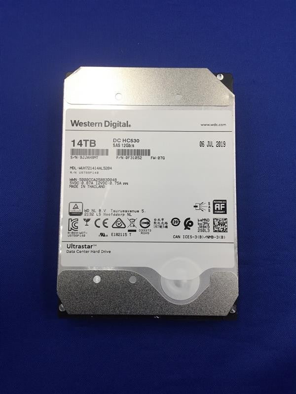 WUH721414AL5204 WD HGST Ultrastar DC HC530 14TB 7200rpm 3.5in SAS 12Gbps HDD