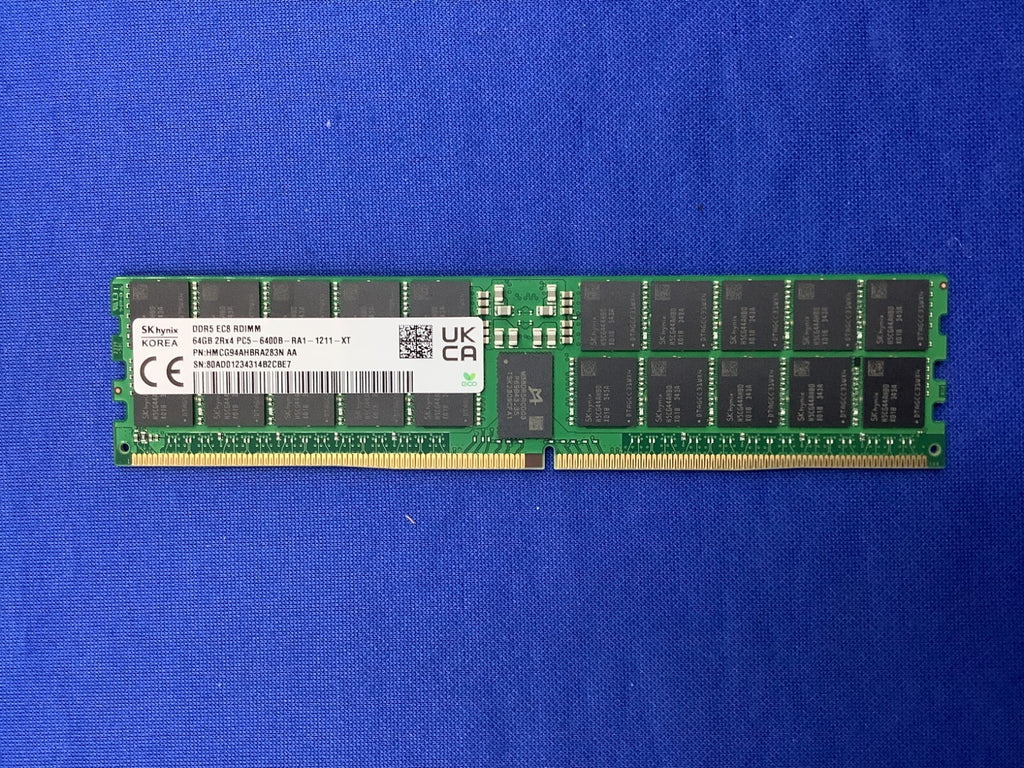 NEW HMCG94AHBRA283N HYNIX 64GB (1X64GB) 2RX4 PC5-6400B RDIMM MEMORY