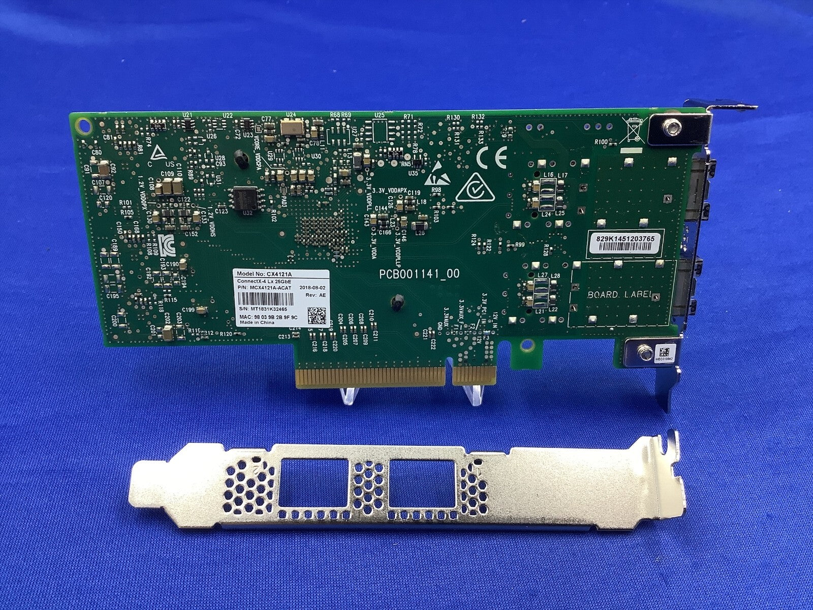 Both Brackets MCX4121A-ACAT Mellanox ConnectX4 Lx 2-Port SFP28 25GB PCIe Adapter