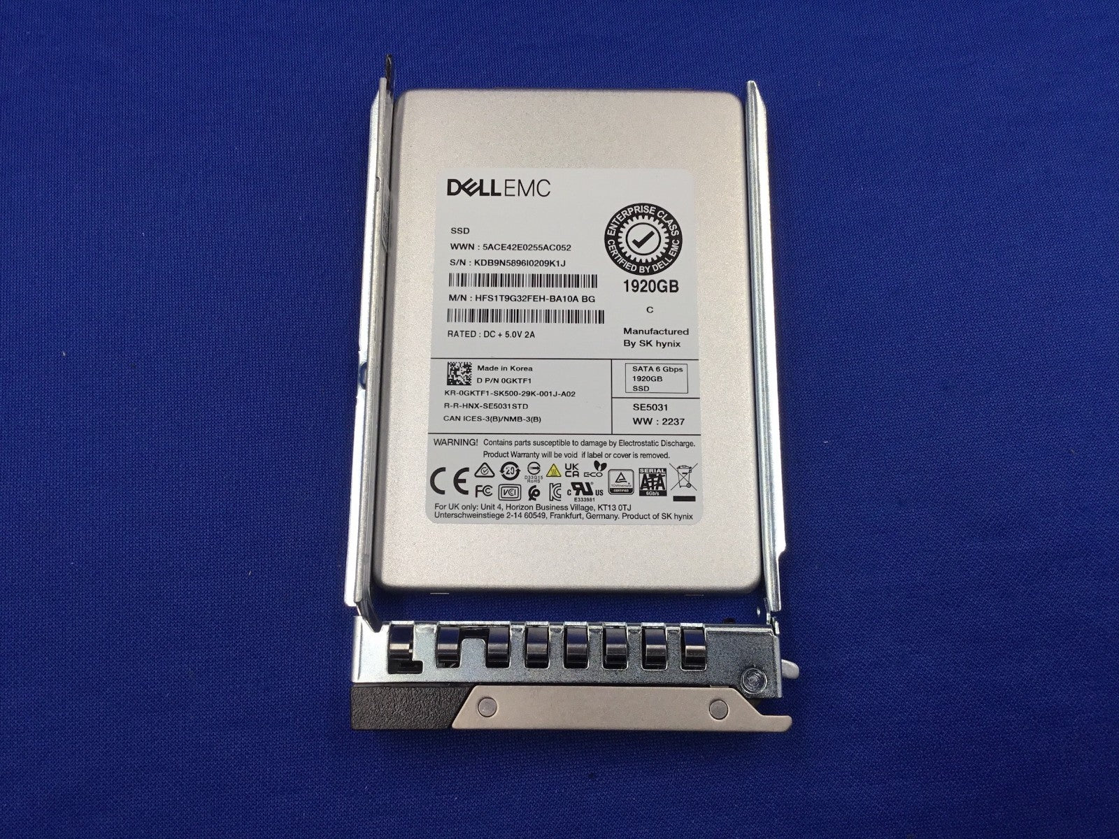 GKTF1 Dell 1.92TB SATA 6Gbps Mixed Use 2.5'' SE5031 SSD 0GKTF1 HFS1T9G32FEH