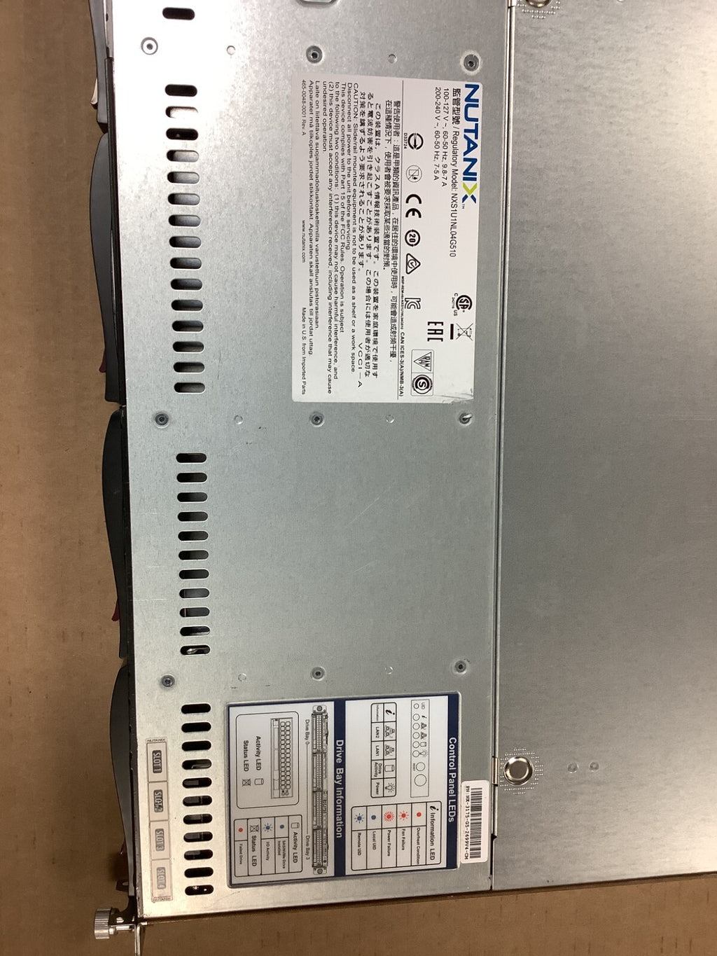 Supermicro CSE-819U With MOBO X10DRU-i+-G5-N, NX-3175-G5 CTO 2 Riser cards 2PSU